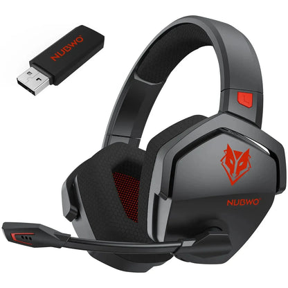 NUBWO G06 Wireless Headsets Gamer with Charging Station for Headset and PS5 Controller Gaming Headphones Long Battery Life